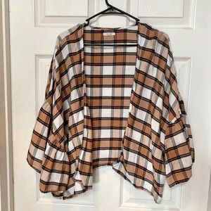 Maurice’s plaid drapey top